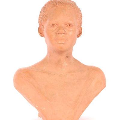S.E. Maloney terra cotta bust of a boy