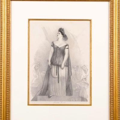 Guilia Grisi as Norma etching