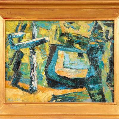 William Allison Mid-Century Modern abstract painting