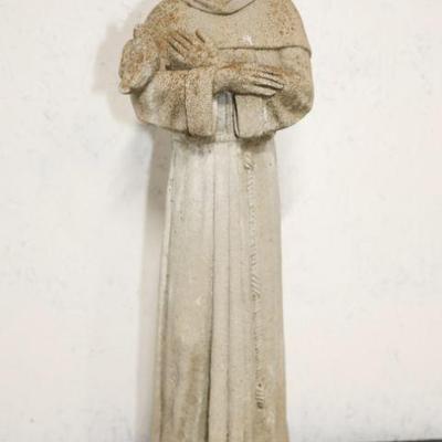 Concrete garden statue of St. Francis of Assis