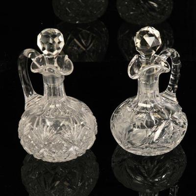 cut crystal cruet set