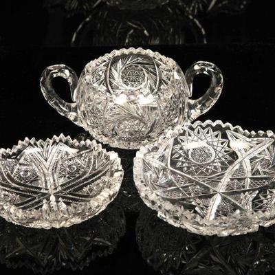 Antique cut crystal group
