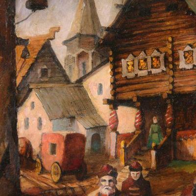 Russian folk village painting