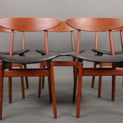 Hans Wegner & Wilhelm Wohlert for Asjørn Møbler Rosewood Table & 5 chairs