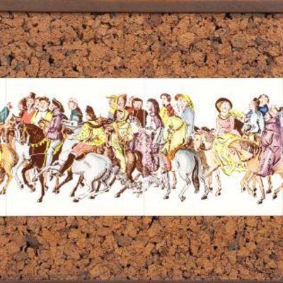 Painted tiles after Albrecht Dürer