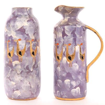 Pair MCM Elbee Italian pottery vessels