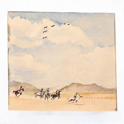original western watercolor
