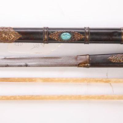 Antique Chinese traveling trousse utentsil set