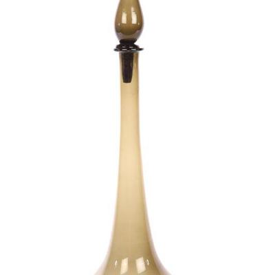 MCM glass genie bottle decanter with stopper