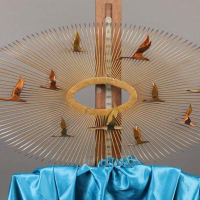 MCM brass/ copper wall art