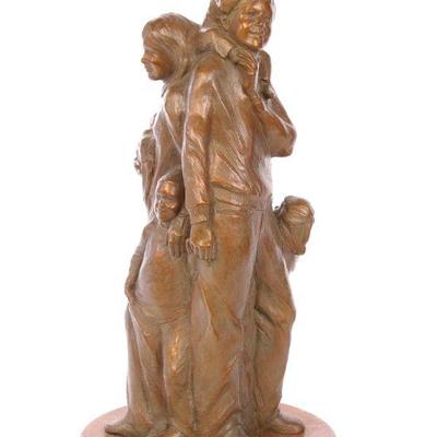 S.E. Maloney large rotating bronze sculpture