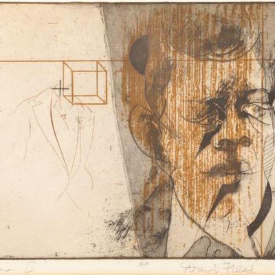 David Freedman etching signed a/P