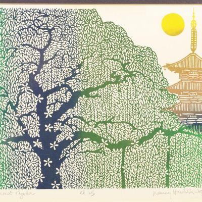 Nancy Hamlin-Vogler woodblock print
