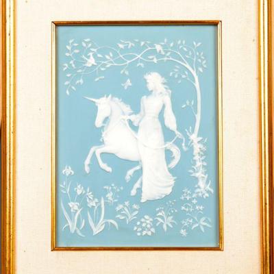 George McMonigle bisque jasper ware plaque