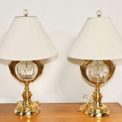 Pair crystal lamps