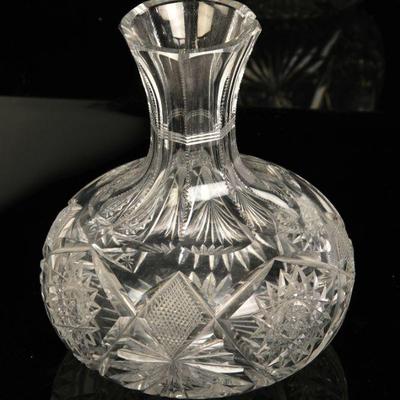 cut crystal open decanter