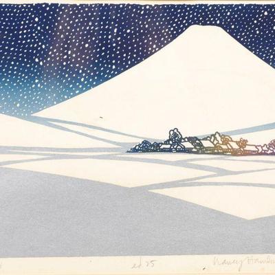 Nancy Hamlin-Vogler woodblock print