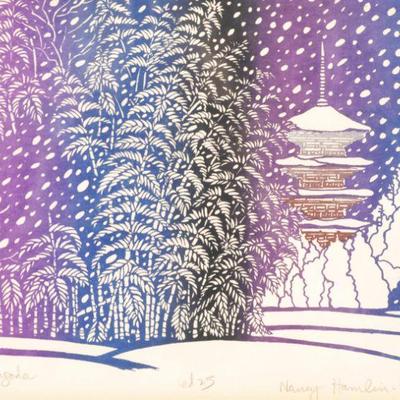 Nancy Hamlin-Vogler woodblock print