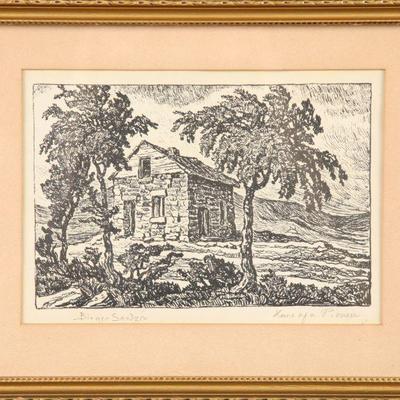 Birger Sandzén Signed woodblock print