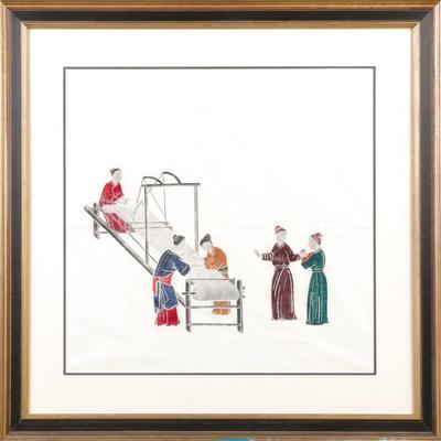 Japanese woodblock weavers