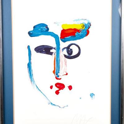 Peter Max "Visage" signed lithograph