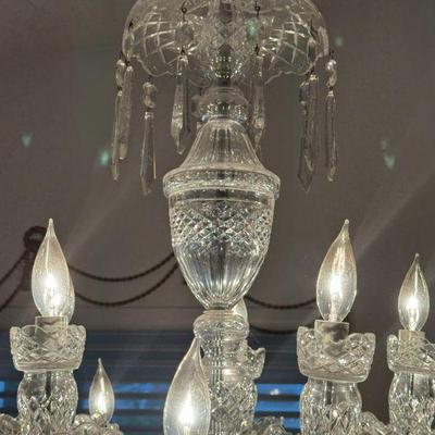 Vintage Waterford Crystal Chandelier - Purchaser must be prepared to remove and pack chandelier.