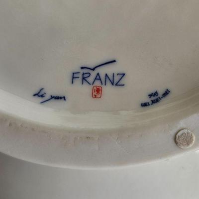 Stunning FRANZ Porcelain Bowl / Vase - Long Tail Hummingbird Design.