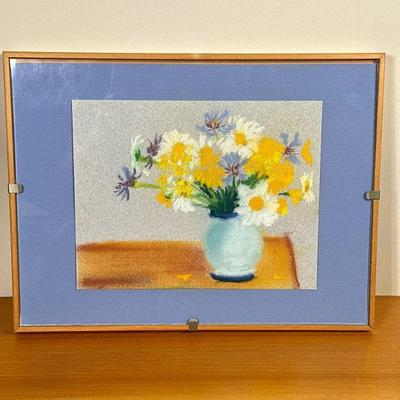 Mixed Media Still Life | Flowers in a vase, pastel / mixed media on paper, pencil signed lower right (possibly Ferguson?); sheet 5 x 6.5...