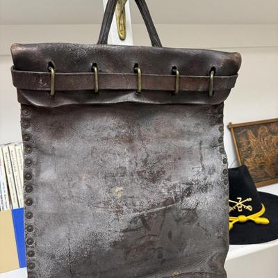 Antique express and postal mail money bag