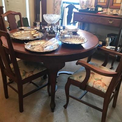 6 chairs $159
round dining table $169
49"