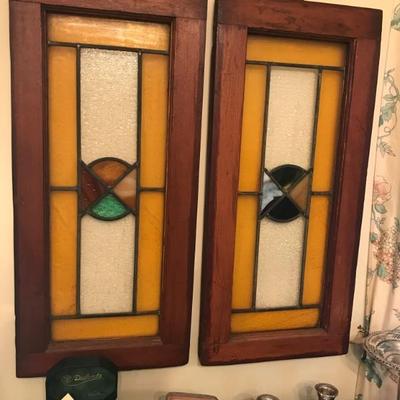 stain glass from a Charleston church $65 each
12 X 26"