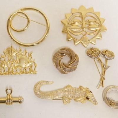 1176	8 ASSORTED DESIGNER PINS, INCLUDING JJ
