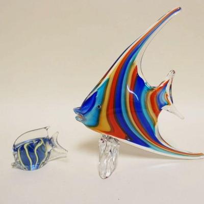 1065	MURANO ART GLASS FISH, LARGEST APPROXIMATELY 10 1/2 IN HIGH
