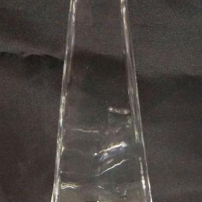 1010	ORREFORS CRYSTAL OBELISK SIGNED ON BASE, APPROXIMATELY 12 IN HIGH
