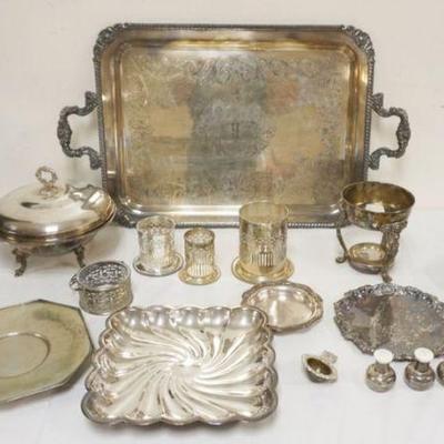 1147	LARGE GROUP OF ASSORTED SILVERPLATE  
