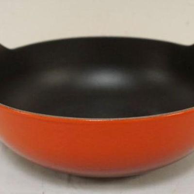 1204	LE CREUSET DOUBLE HANDLED BOWL, APPROXIMATELY 12 IN X 3 1/2 IN H
