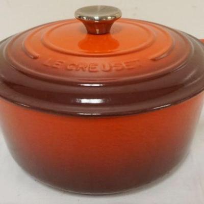 1202	LE CREUSET COVERED DUTCH OVEN, APPROXIMATELY 13 IN X 7 IN H
