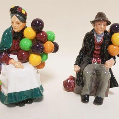 1075	ROYAL DOULTON FIGURES, BALLOON WOMAN & MAN, APPROXIMATELY 8 IN HIGH
