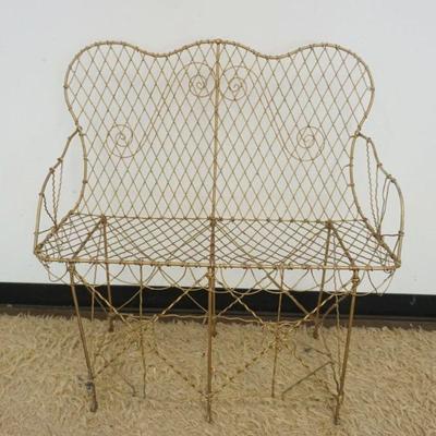 1240	ORANTE WIRE SETTEE, APPROXIMATELY 37 IN X 14 IN X 38 IN H
