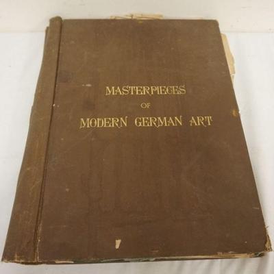 1206	ANTIQUE BOOK *MASTERPIECES OF MODERN GERMAN ART*, APPROXIMATELY 13 IN X 18 IN
