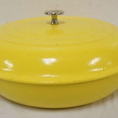 1199	LE CREUSET COVERED CASSEROLE, APPROXIMATELY 15 IN X 5 IN H
