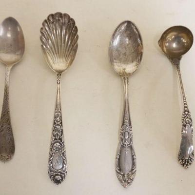 1145	STERLING SILVER 4 ANTIQUE SERVING PIECES, 3.6 TOZ
