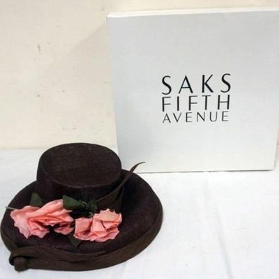 1187	PHILLIP TREACY LONDON LADIES HAT NEW WITH TAGS IN SAKS FIFTH AVENUE BOX
