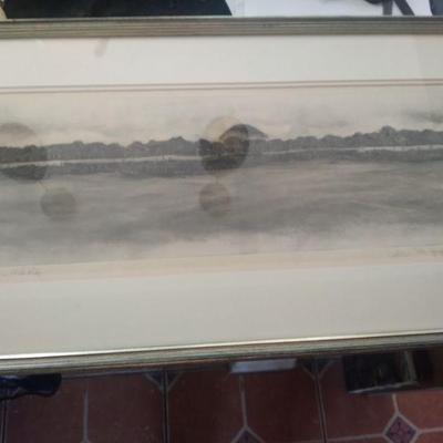 Signed and red seal stone etching