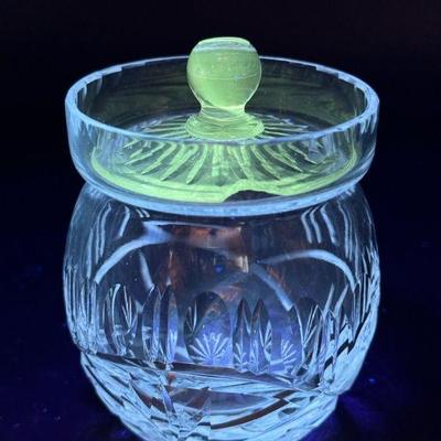 Antique Crystal Jelly Jar With Lid
