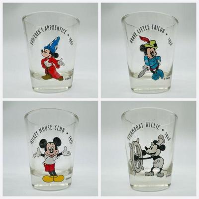 (4) Disney Mickey Mouse Shot Glasses

