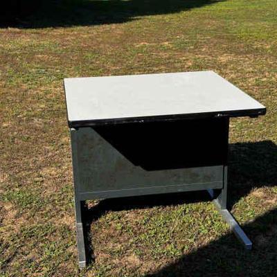 Power Strip Metal Base Desk
