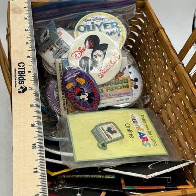 Basket Full Of Disney Pins
