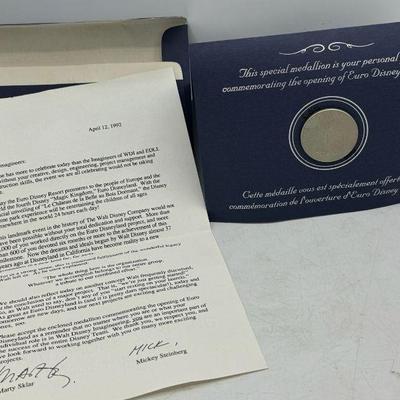 1992 Euro Disney Resort Opening Coin
