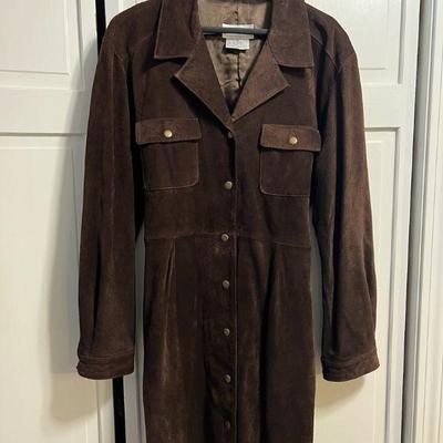Bloomingdale’s Brown Leather Jacket Women’s Size 12
